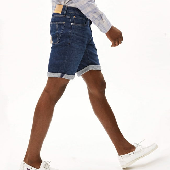 ARMEDANGELS Korte broek NAAILO DARK DENIM biokatoen