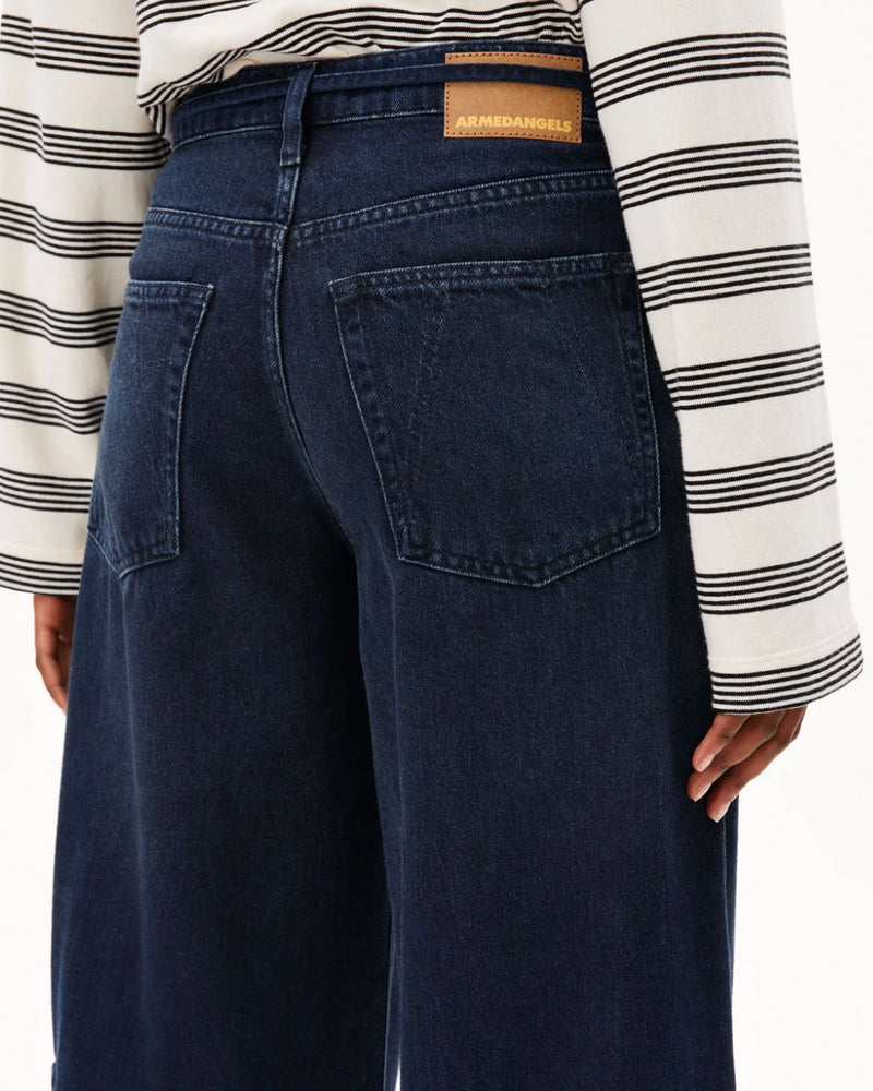 ARMEDANGELS wide leg spijkerbroek ASTREAAS INK mid waist