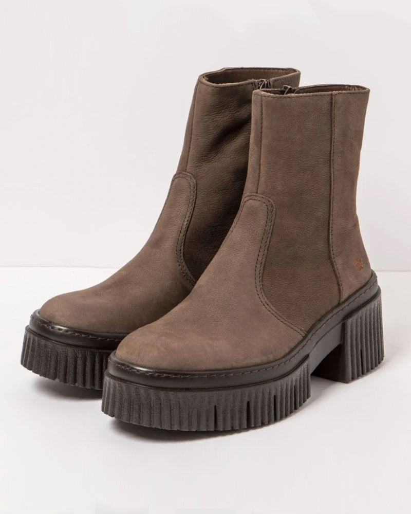 ART nachhaltiger Bootie mit dicker Sohle YORK KHAKI