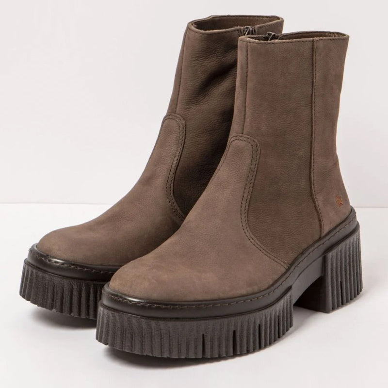 ART nachhaltiger Bootie mit dicker Sohle YORK KHAKI