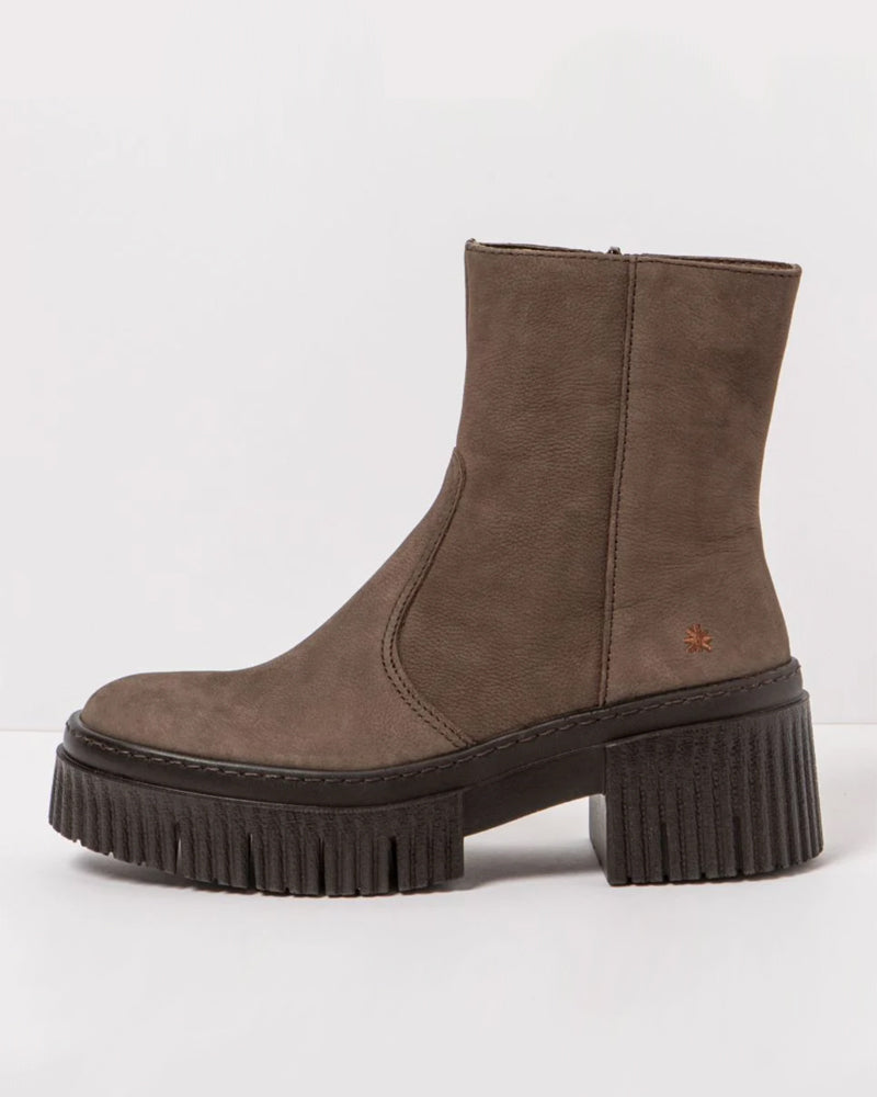 ART nachhaltiger Bootie mit dicker Sohle YORK KHAKI