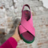 ART duurzame sandalen met dikke zool DUNE PINK GREEN