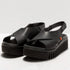 ART zwarte duurzame sandalen met dikke zool DUNE BLACK