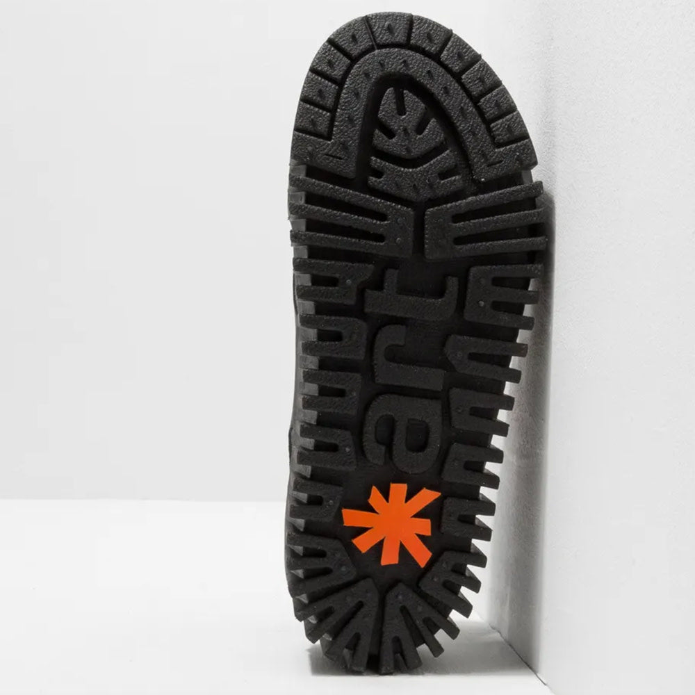 ART zwarte duurzame sandalen met dikke zool DUNE BLACK