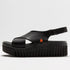 ART zwarte duurzame sandalen met dikke zool DUNE BLACK