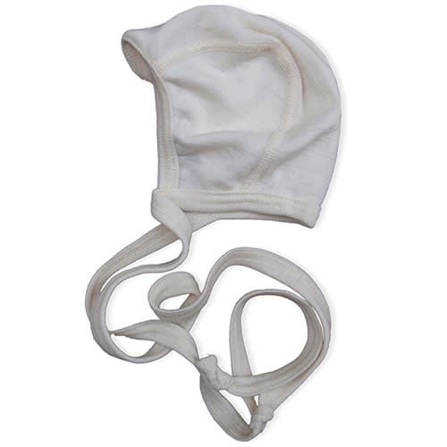 ENGEL wol zijde baby STRIKMUTSJE NATUREL biologische wol