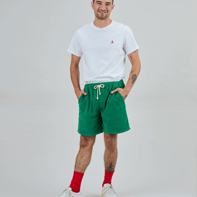 BRAVA korte broek corduroy biologisch katoen GREEN
