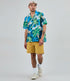 BRAVA overhemd korte mouw ALOHA PIXEL biologisch katoen
