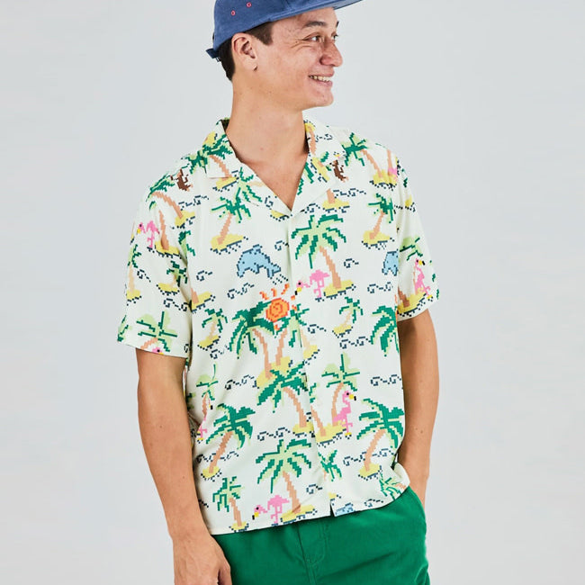 BRAVA overhemd korte mouw ALOHA TROPICAL ecovero