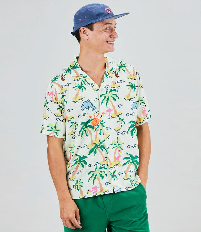 BRAVA overhemd korte mouw ALOHA TROPICAL ecovero