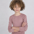 ENGEL longsleeve van wol zijde DUSTY ROSE kind