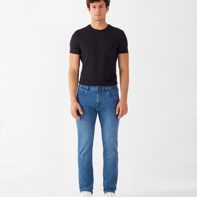 DAWN DENIM spijkerbroek DUSK MID BLUE biologisch katoen