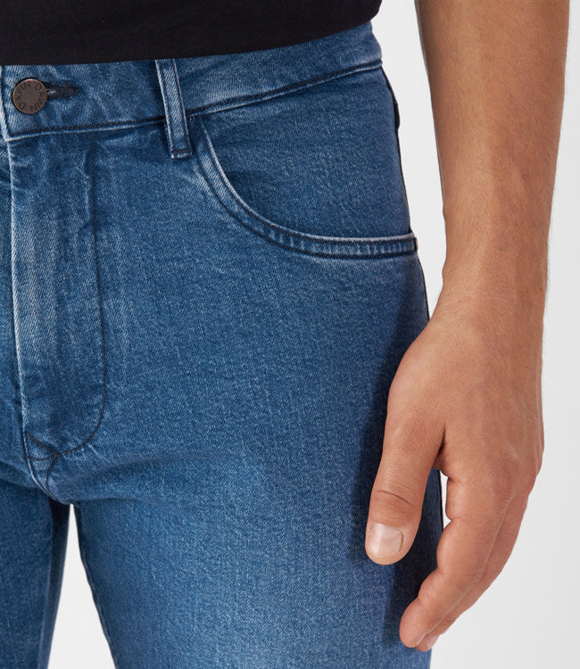 DAWN DENIM spijkerbroek DUSK MID BLUE biologisch katoen
