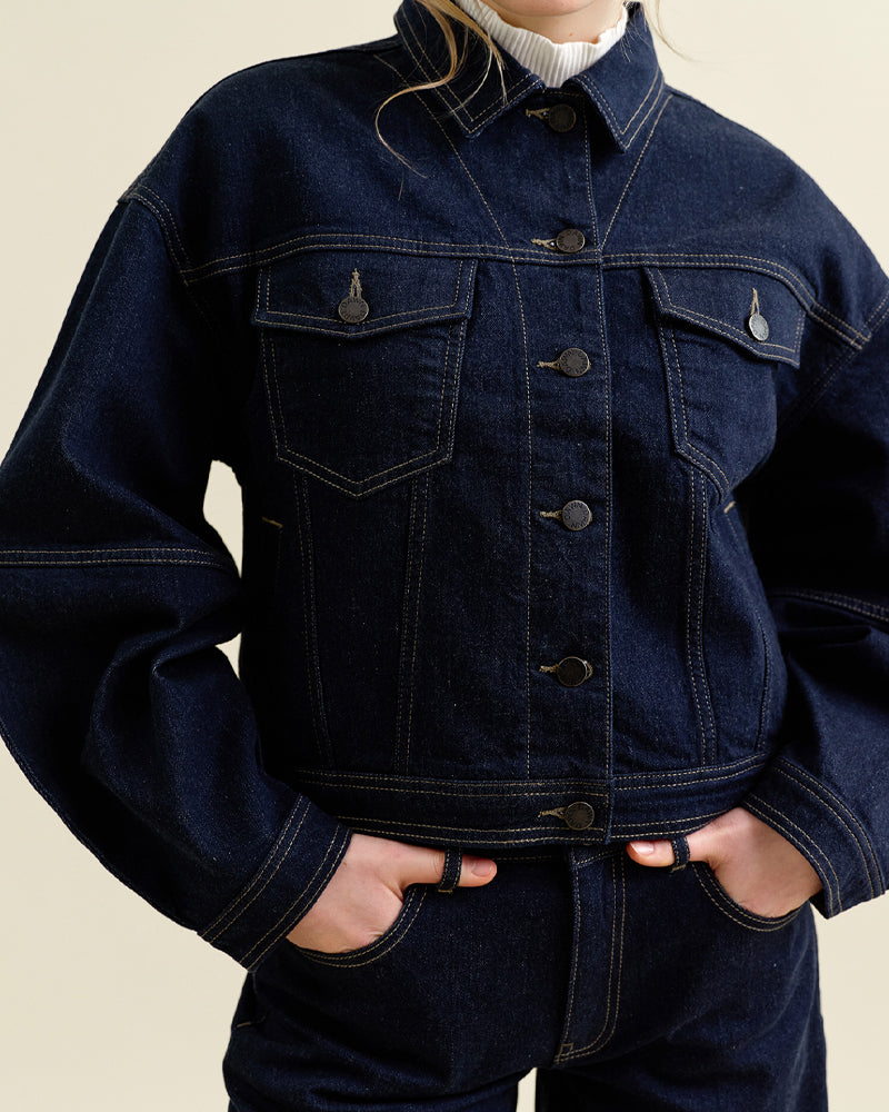 DAWN DENIM Jeansjacke CALLI RAW Tencel Baumwolle