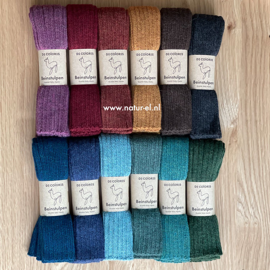 DE COLORES beenwarmers baby alpaca ROZE 55 - 40 cm