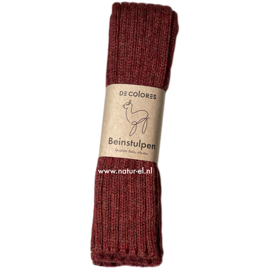 DE COLORES beenwarmers baby alpaca ROEST 48 - 40 cm