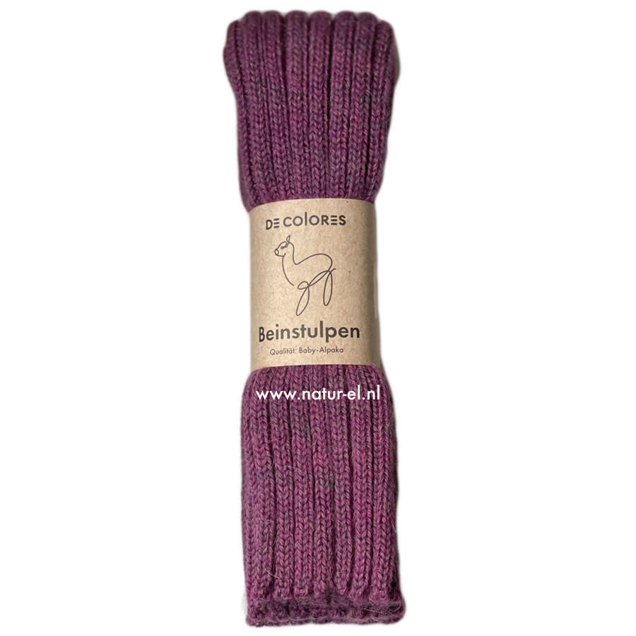 DE COLORES beenwarmers baby alpaca ROZE 55 - 40 cm