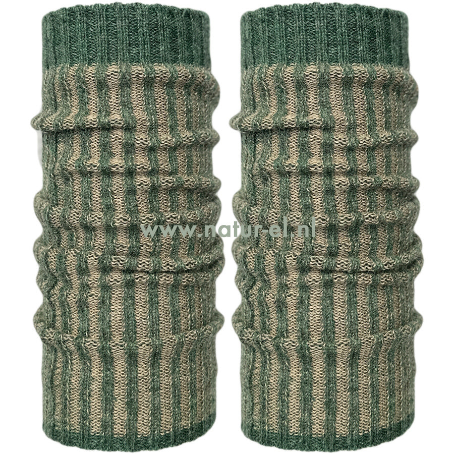 DE COLORES 100% baby alpaca BEENWARMERS TWO TONE grijsgroen 65