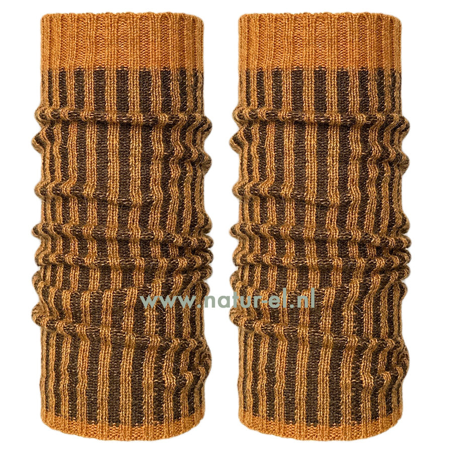 DE COLORES 100% baby alpaca BEENWARMERS TWO TONE mosterd 22