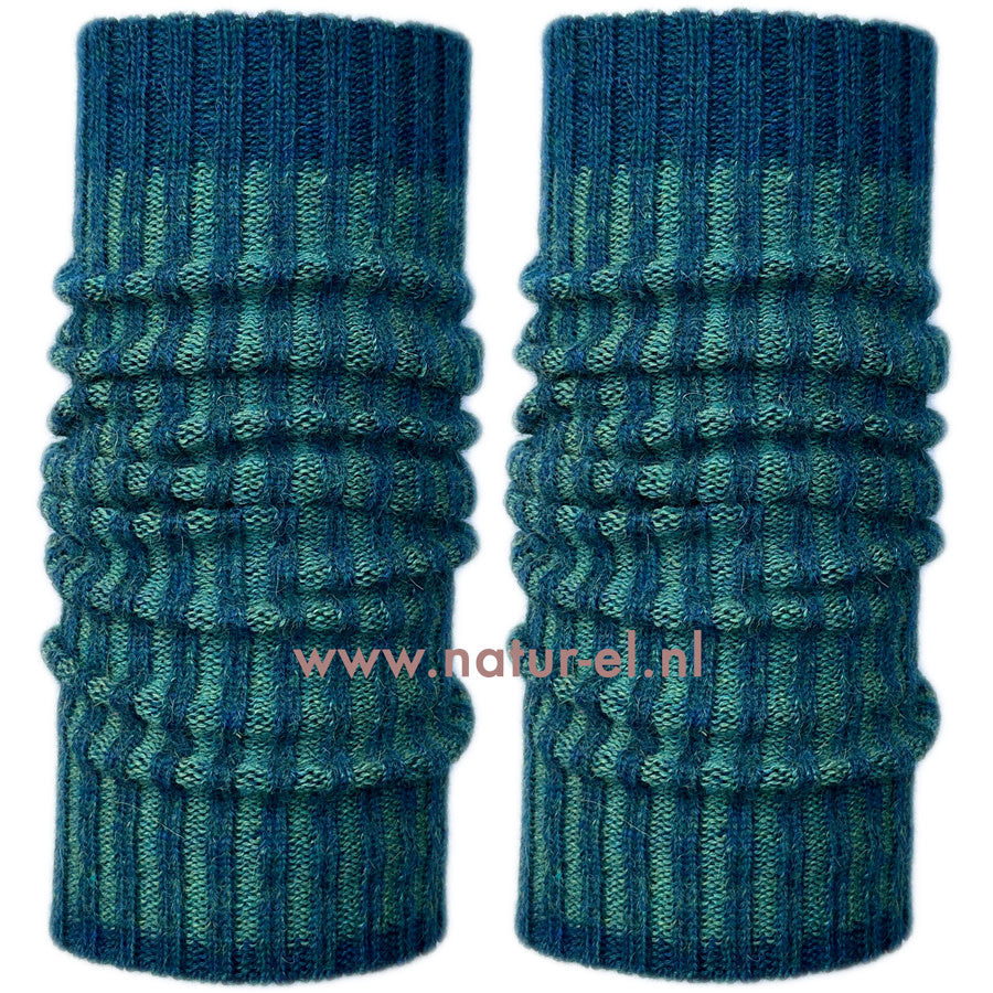 DE COLORES 100% baby alpaca BEENWARMERS TWO TONE petrol 75