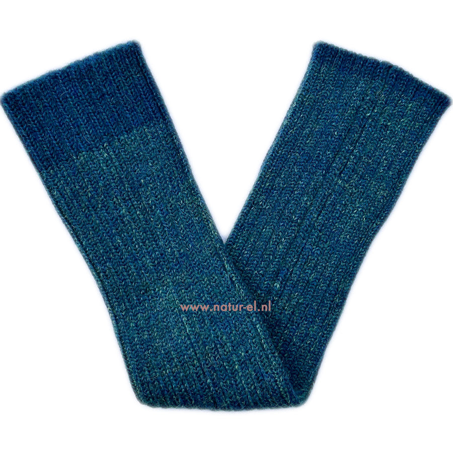 DE COLORES 100% baby alpaca BEENWARMERS TWO TONE petrol 75