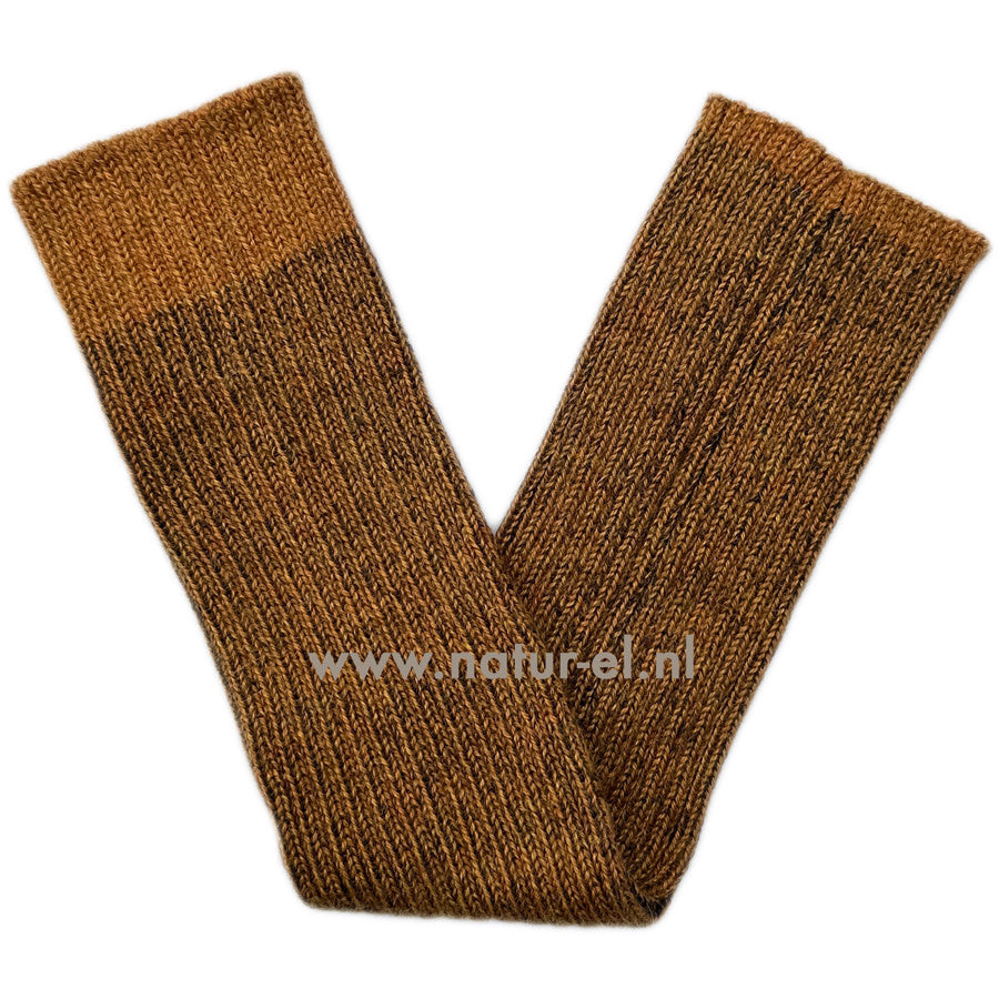 DE COLORES 100% baby alpaca BEENWARMERS TWO TONE mosterd 22