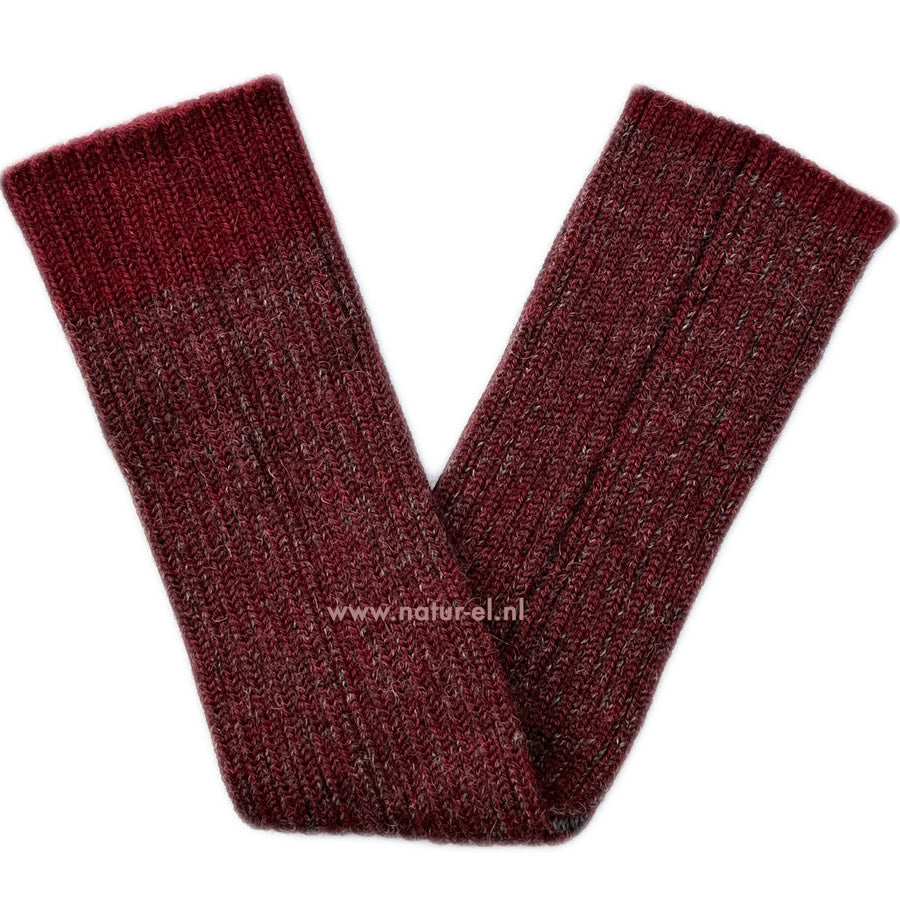 DE COLORES 100% baby alpaca BEENWARMERS TWO TONE rood 47