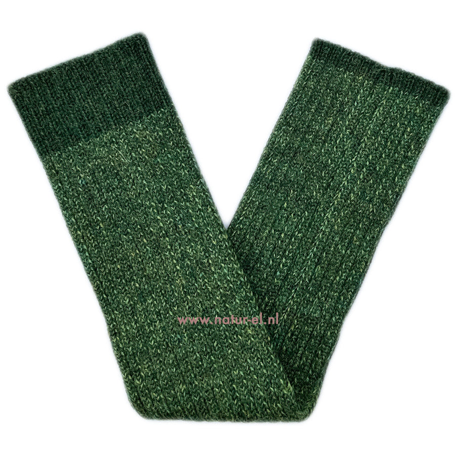DE COLORES 100% baby alpaca BEENWARMERS TWO TONE groen 66