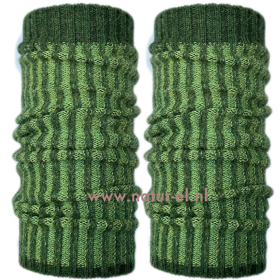DE COLORES 100% baby alpaca BEENWARMERS TWO TONE groen 66