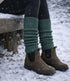 DE COLORES beenwarmers baby alpaca GRIJS GROEN 65- 40 cm