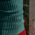 DE COLORES nierwarmer RIB van 100% alpaka GRIJSGROEN 65
