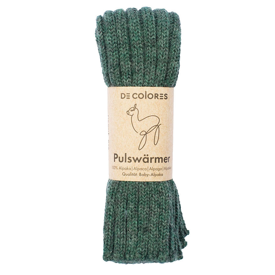 DE COLORES Polswarmers baby alpaca RIB GRIJSGROEN 65