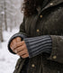 DE COLORES Polswarmers 100% baby alpaca TWO TONE GREY 14