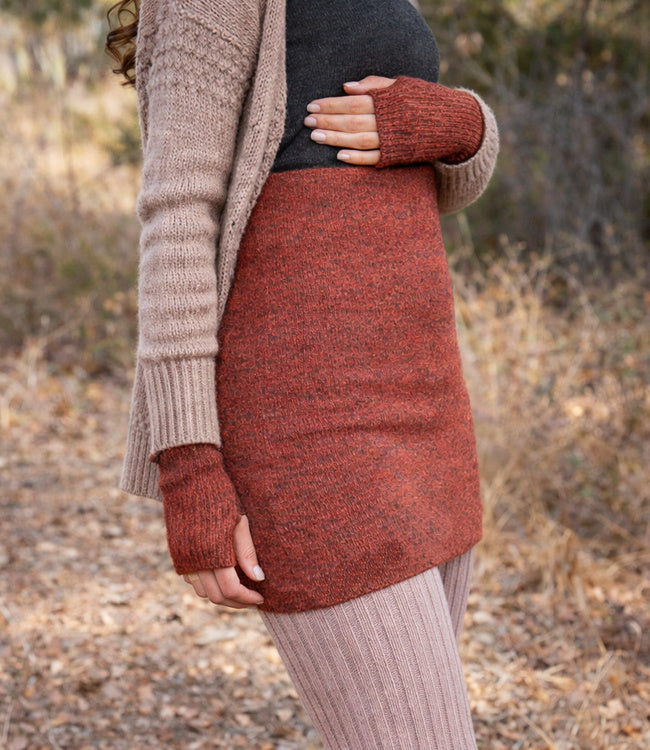 DE COLORES nierwarmer alpaca ROEST ZWART 48 REVERSIBLE