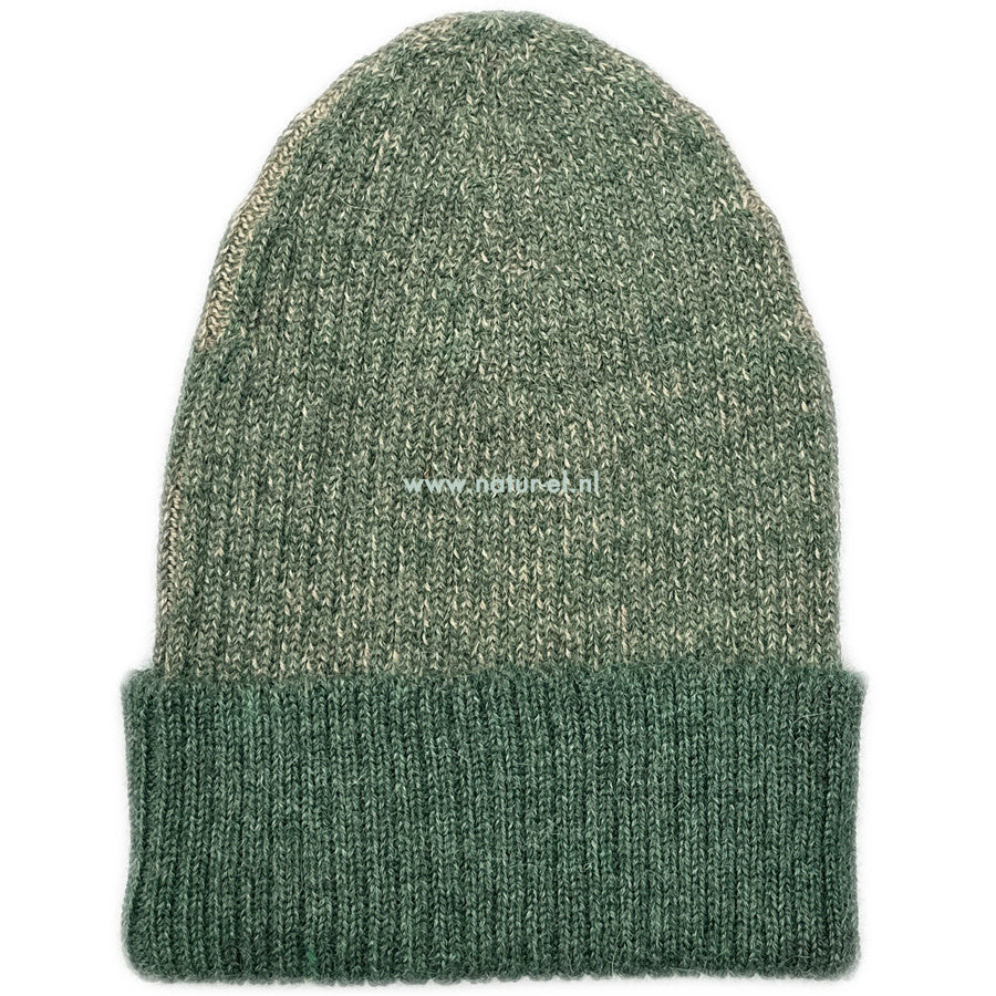 DE COLORES 100% baby alpaca MUTS TWO TONE grijsgroen 65