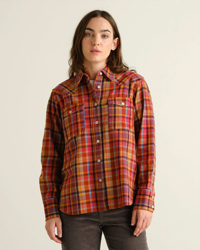 DEDICATED flanellen blouse ARBOGA MADRAS biologisch katoen