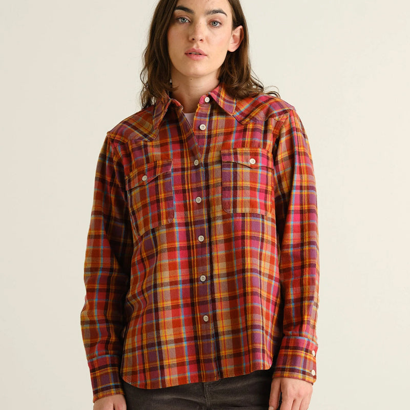 DEDICATED flanellen blouse ARBOGA MADRAS biologisch katoen