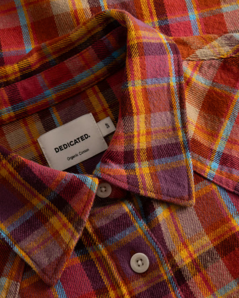 DEDICATED flanellen blouse ARBOGA MADRAS biologisch katoen