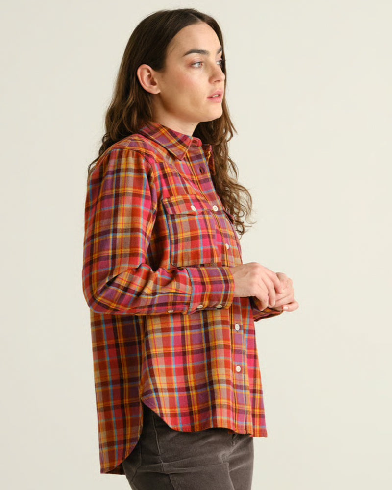 DEDICATED flanellen blouse ARBOGA MADRAS biologisch katoen