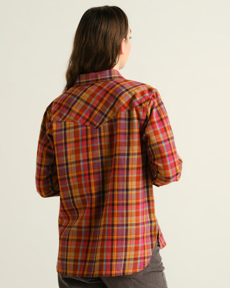 DEDICATED flanellen blouse ARBOGA MADRAS biologisch katoen