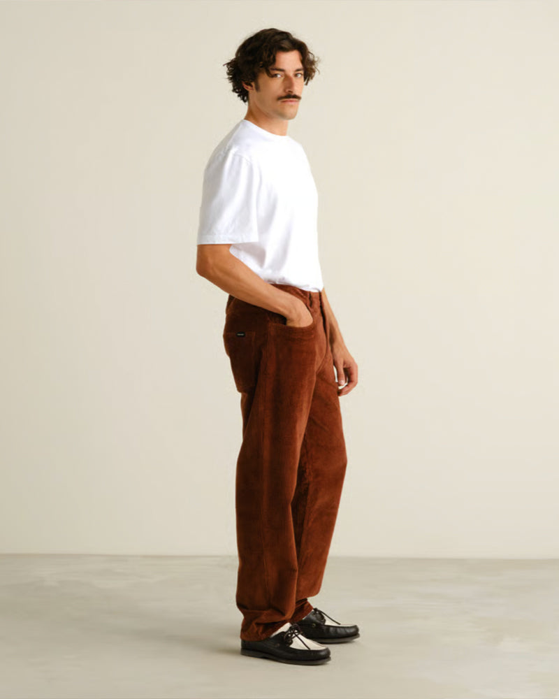 DEDICATED corduroy broek CAPPUCHINO biologisch katoen