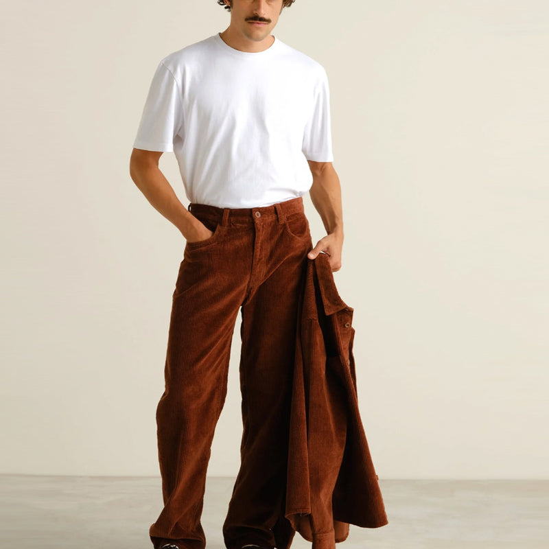 DEDICATED corduroy broek CAPPUCHINO biologisch katoen