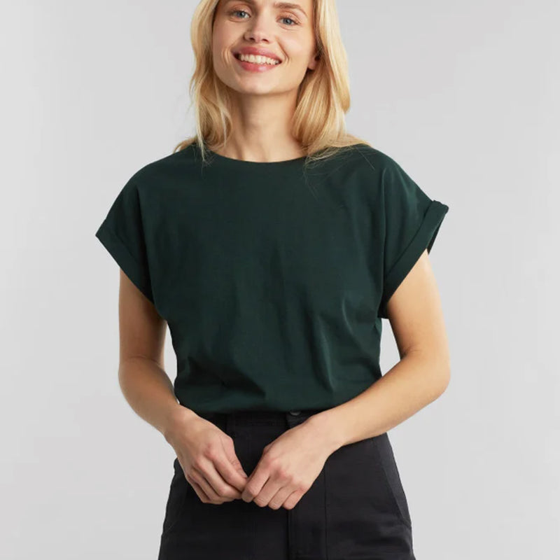 DEDICATED Unifarbenes Hemd VISBY FIG Bio-Baumwolle