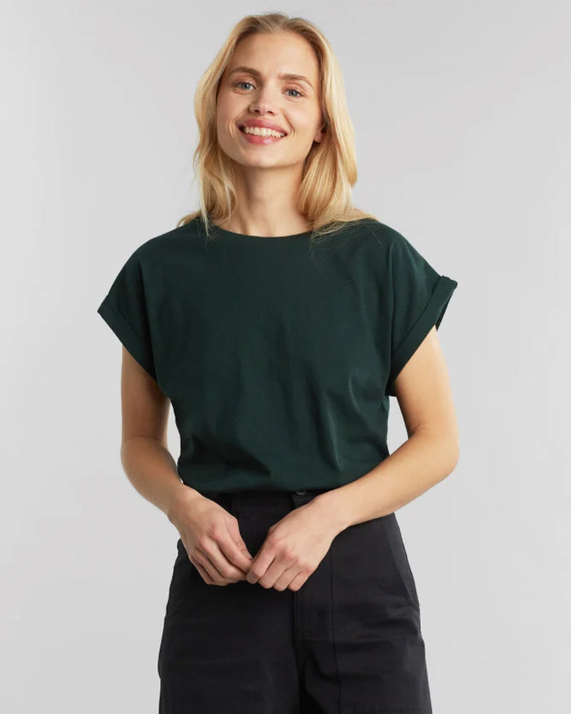 DEDICATED effen shirt VISBY GREEN PINE biologisch katoen