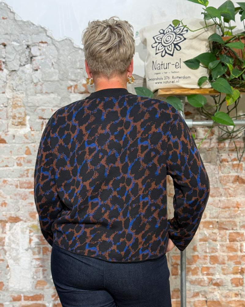 DEDICATED trui LIMHAM LEOPARD van biologisch katoen