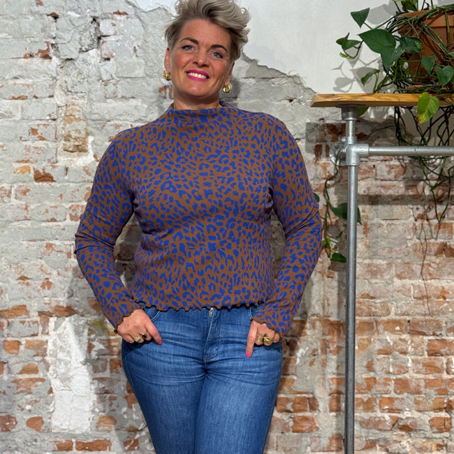 DEDICATED rib shirt RYD LEOPARD van biologisch katoen