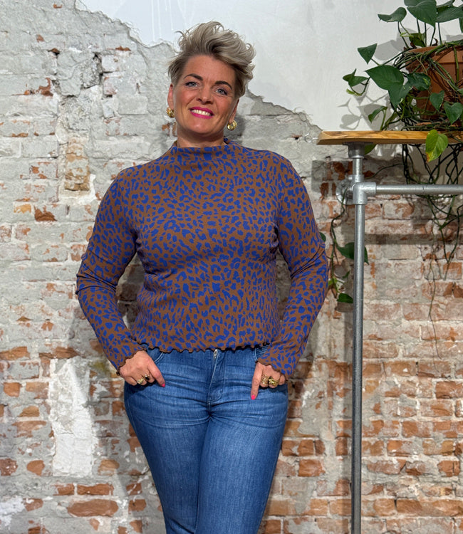 DEDICATED rib shirt RYD LEOPARD van biologisch katoen
