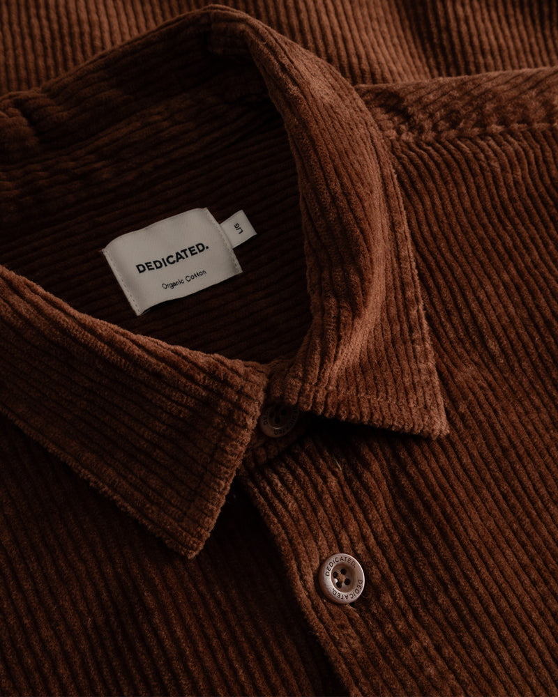 DEDICATED Cord-Overshirt KIL NAVY Bio-Baumwolle