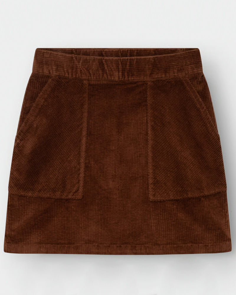 DEDICATED corduroy rok MARJO CAPPUCHINO biologisch katoen