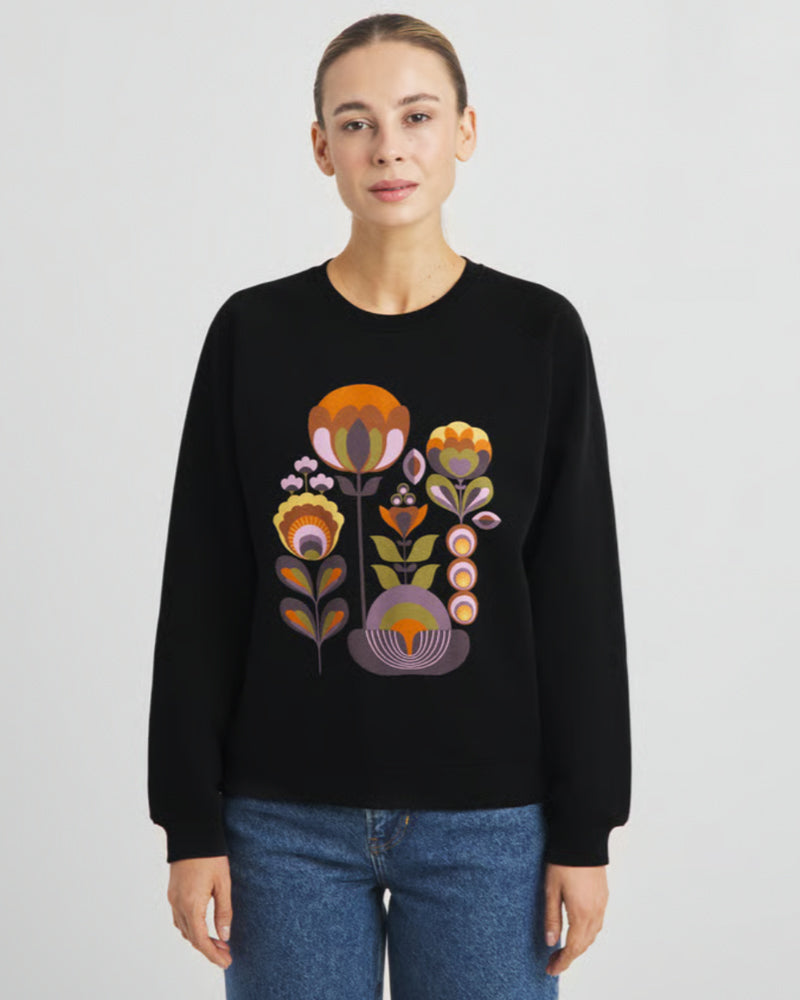 DEDICATED Pullover FANTASY FLOWERS aus Bio-Baumwolle